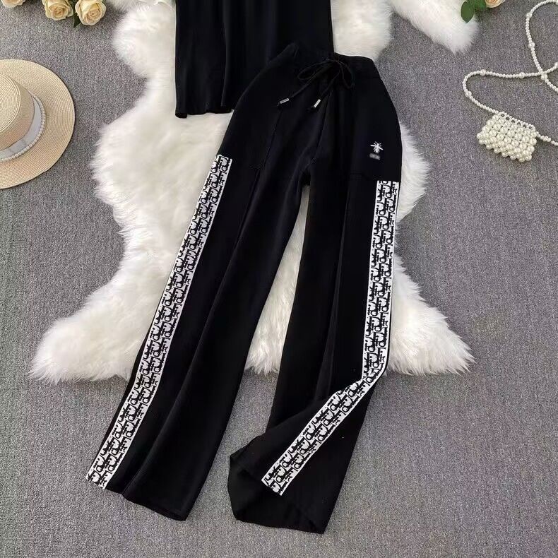 Kall Shopping Kall Shopping Logo Trim Knit Loungewear Set l size: l